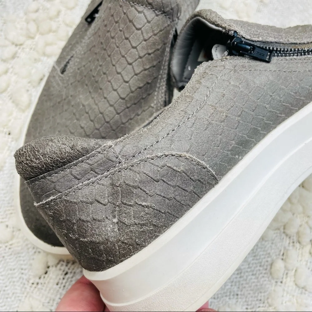 Timberland Sneakers Women's Size Slip On Gray Leather‎ Platform